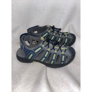 Khombu Gray Dillon Water Hiking Sandals  1 Youth Shoe 962653 Hook Loop NWOT